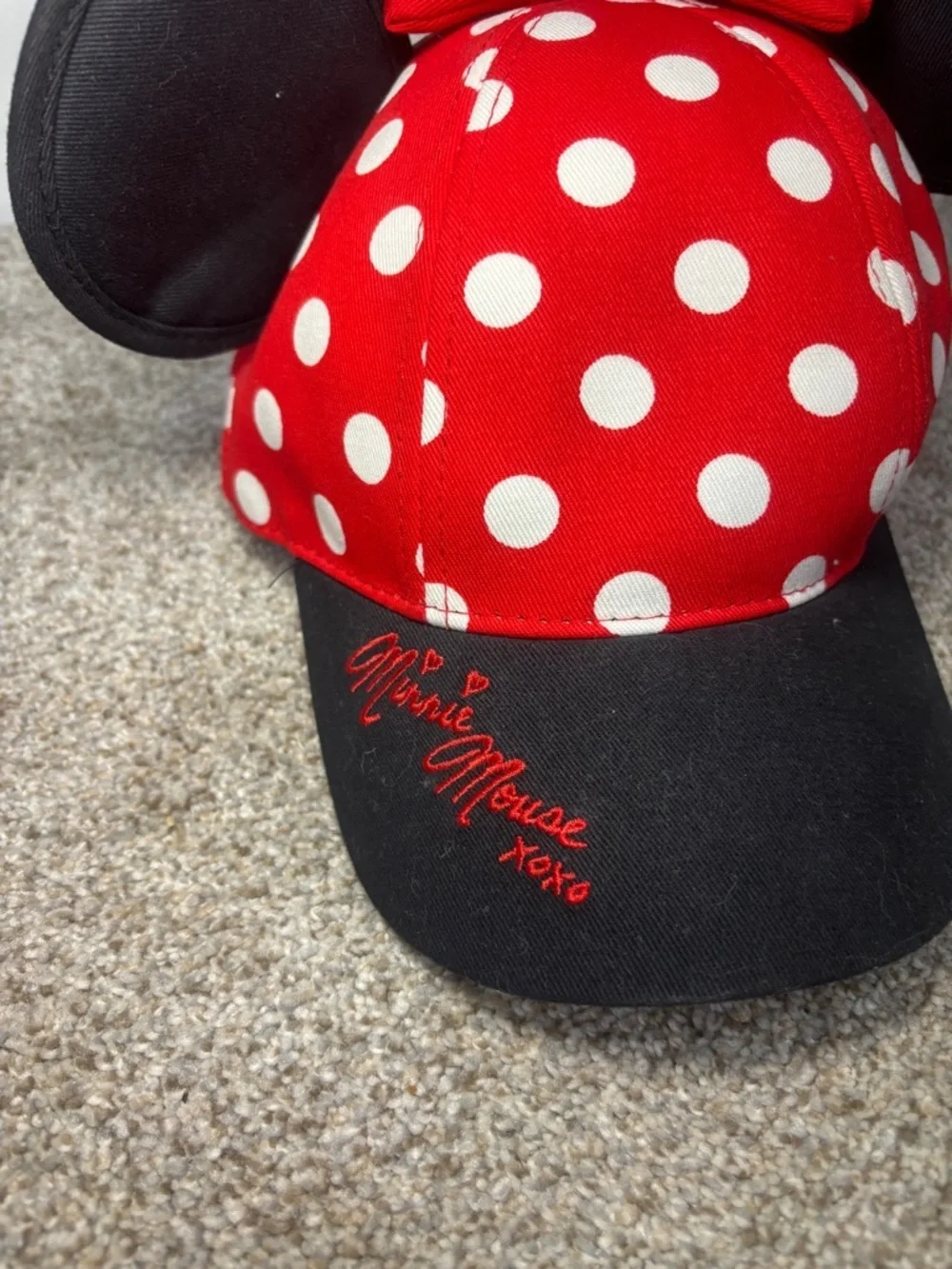 Disney Parks Walt Disney World Minnie Mouse Hat OS Youth Mickey Ears Bow Red
